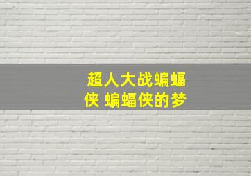 超人大战蝙蝠侠 蝙蝠侠的梦